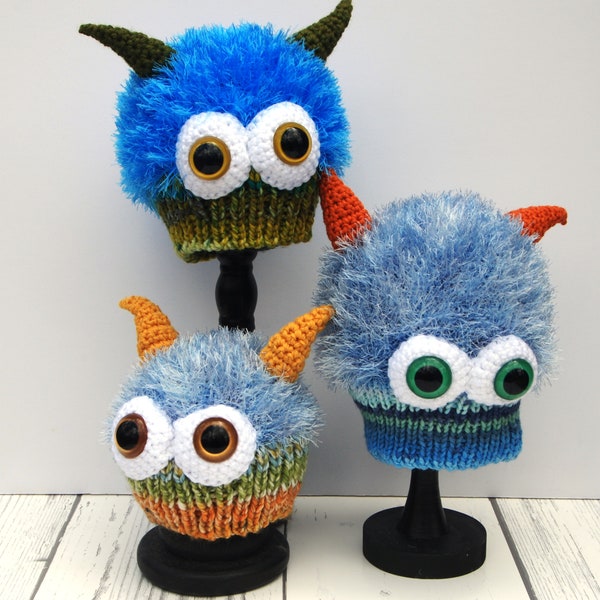 Fuzzy Monster Hat, Silly Monster Hat, Crazy Monster Hat, Fun Monster Hat