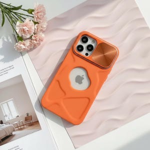 Magsafe Iphone Case Slim Design Modern Aesthetic Minimalist Protection Camera Guard Magnetic Kickstand Flip Bracket Logo Hole Lens Protect