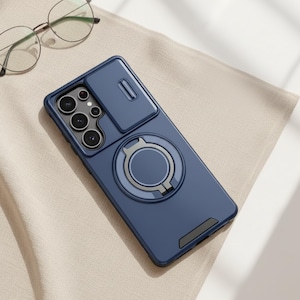 Samsung Hülle Magnet Ring Halter Smartphone Schutz Kamera Hülle Case stoßfest Rüstung Ständer Ständer Handy Galaxy S24 S25 Ultra