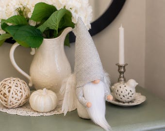 Silver Glitter Angel Gnome | Handmade Winged Gnome | Memorial Gnome | Remembrance Gift