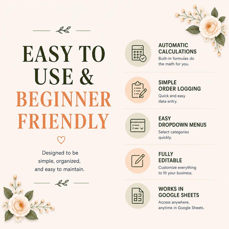 Florist Sales & Profit Tracker | Floral Revenue Dashboard | Google ...