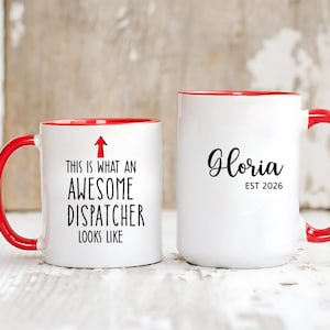ディスパッチャーマグ、ディスパッチャーギフト、素敵なディスパッチャーコーヒーマグ、ディスパッチャーへのギフト、物流ディスパッチャーマグ、仕事のプレゼント