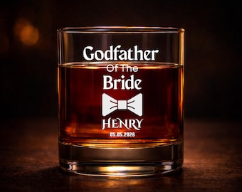 Vaso de whisky personalizado para el padrino de la novia, regalo de boda de bourbon grabado