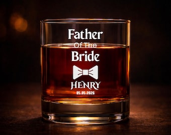 Vaso de whisky personalizado para el padre de la novia, regalo de boda personalizado para papá