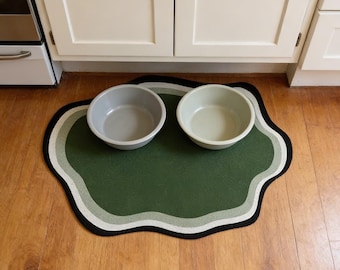Cloud Shape Pet Feeding Pad, Diatomaceous Earth Cat Dog Bowl Placemat, Waterproof Non Slip