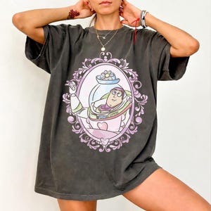 Buzz Lightyear Retro Comfort Colors Shirt, Disney Toy Story Girl Trip Tee, Mrs. Nesbitt’s Tea House Shirt, To Infinity and Beyond Magic Tee image 5