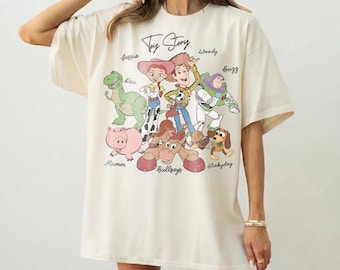 Disney Toy Story 1995 Retro Comfort Colors Shirt, Woody Buzz Lightyear Rex Tee, WDW Disneyland Family Vacation 2026 Trip, Disney Pixar Fest