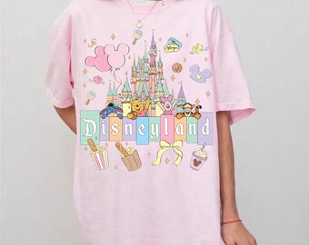 Comfort Colors Disneyland Castle Shirt, Disney Girls Trip 2026 Shirts, Winnie The Pooh Tigger Piglet Eeyore Shirt