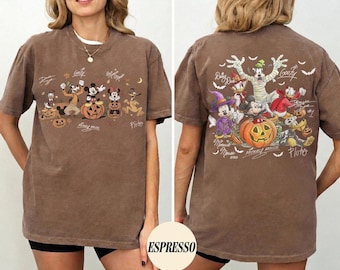 Comfort Colors Retro Mickey and Friends Autumn Shirt, Halloween Trip Shirt, Mickey Boo Spooky Shirt, Disneyland Fall Vibes Tee