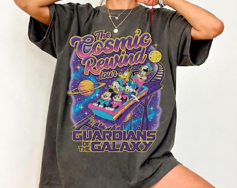 Comfort Color Mickey & Friends Guardians Of The Galaxy Cosmic Rewind Shirt, Disney Ride Team Matching Tee, Epcot Center Family 2026 Trip