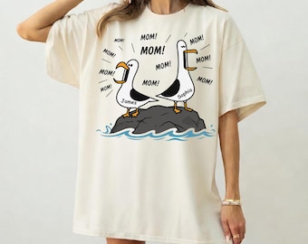 Seagull Mom Mom Mom Shirt, Personalized Name Design, Funny Mothers Day Gift For Mom
