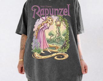 Comfort Color Disney Tangled Shirt, Disney Princess Rapunzel Shirt, Disney Girl Trip Shirt, 2026 Rapunzel Flynn Rider Couple Trip Tee