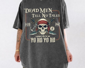 Comfort Colors® Retro 90s Pirates Of The Caribbean Shirt, Vintage Dead Men Tell No Tales Shirt, Yo Ho a Pirates Life, Mickey Caribbean Shirt