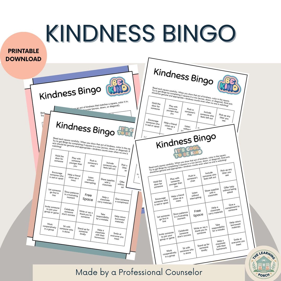 Kindness Bingo for Kids | SEL Activity | Printable Kindness Game ...