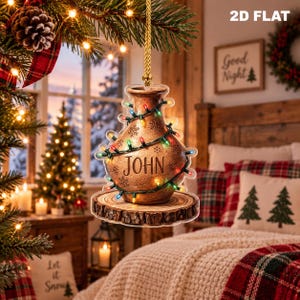 Personalized Sewing Spool Acrylic Ornament, Custom Name Seamstress Christmas Keepsake, Quilter Gift