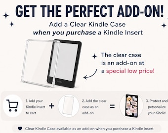 Funda transparente para Kindle (solo como complemento)