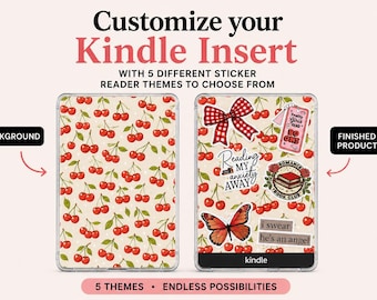Inserto para Kindle con pegatinas, Crea el tuyo propio, 5 temas para lectores, Accesorios de decoración para lectores