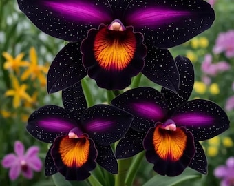 Svarta Phalaenopsis Orkidéfrön | Exotiska Orkidéblommor