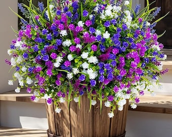 Sztuczne kwiaty ogrodowe, sztuczne rośliny, bukszpan, odporny na promieniowanie UV, wystrój ogrodu