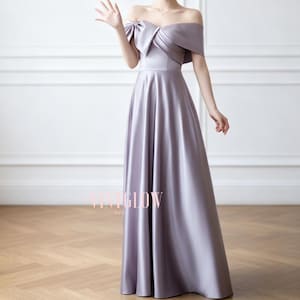 etsy purple bridesmaid dress Purple Infinity Bridesmaid Dress with Long Straps and Folded Skirt