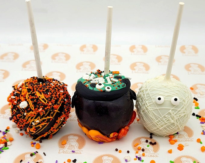 Halloween Chocolate Covered Apples / FREE Shipping / Candy Apples ...