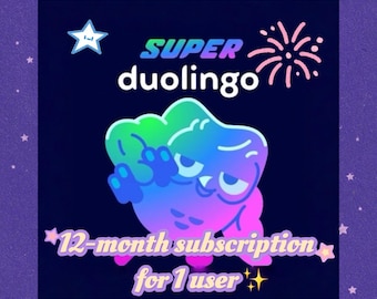 Duolingo Super 12 Month Subscription | 1 User