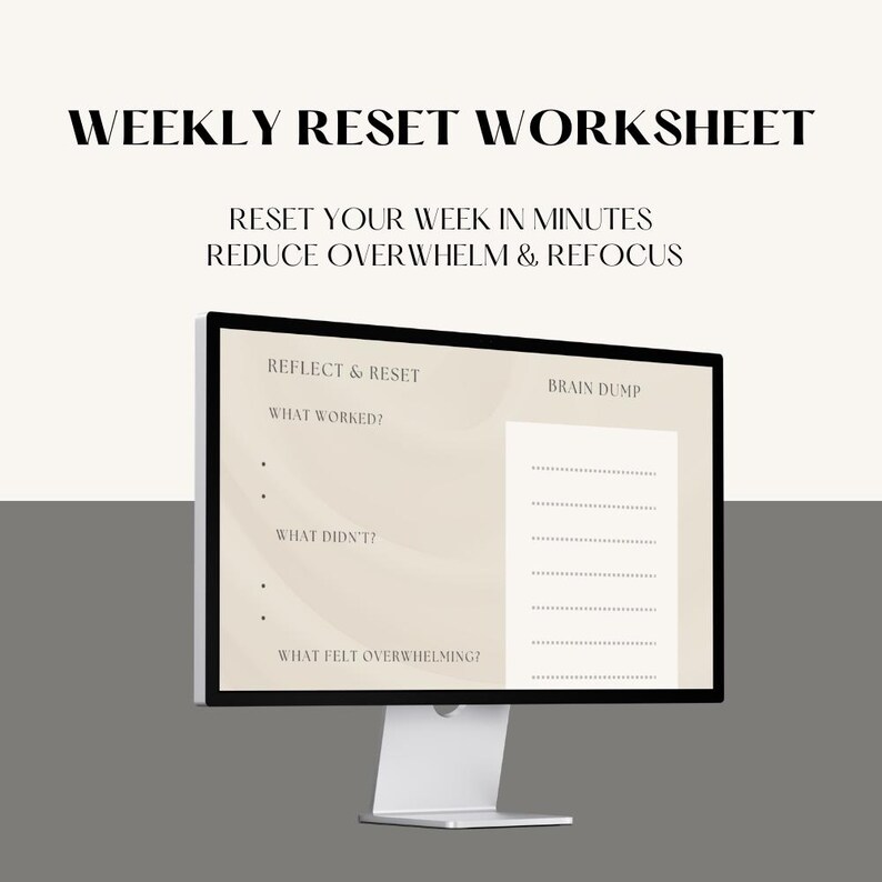 ADHD Weekly Reset Checklist Printable | Weekly Reset Planner, ADHD ...