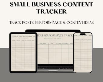 Small Business Content Tracker Printable | Social Media Post Tracker | Content Planning Worksheet | Creator Content Organizer PDF