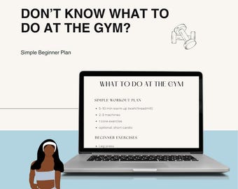 What To Do At The Gym Printable | Beginner Gym Workout Plan | Gym Anxiety Help | Simple Workout Guide | First Time Gym Routine