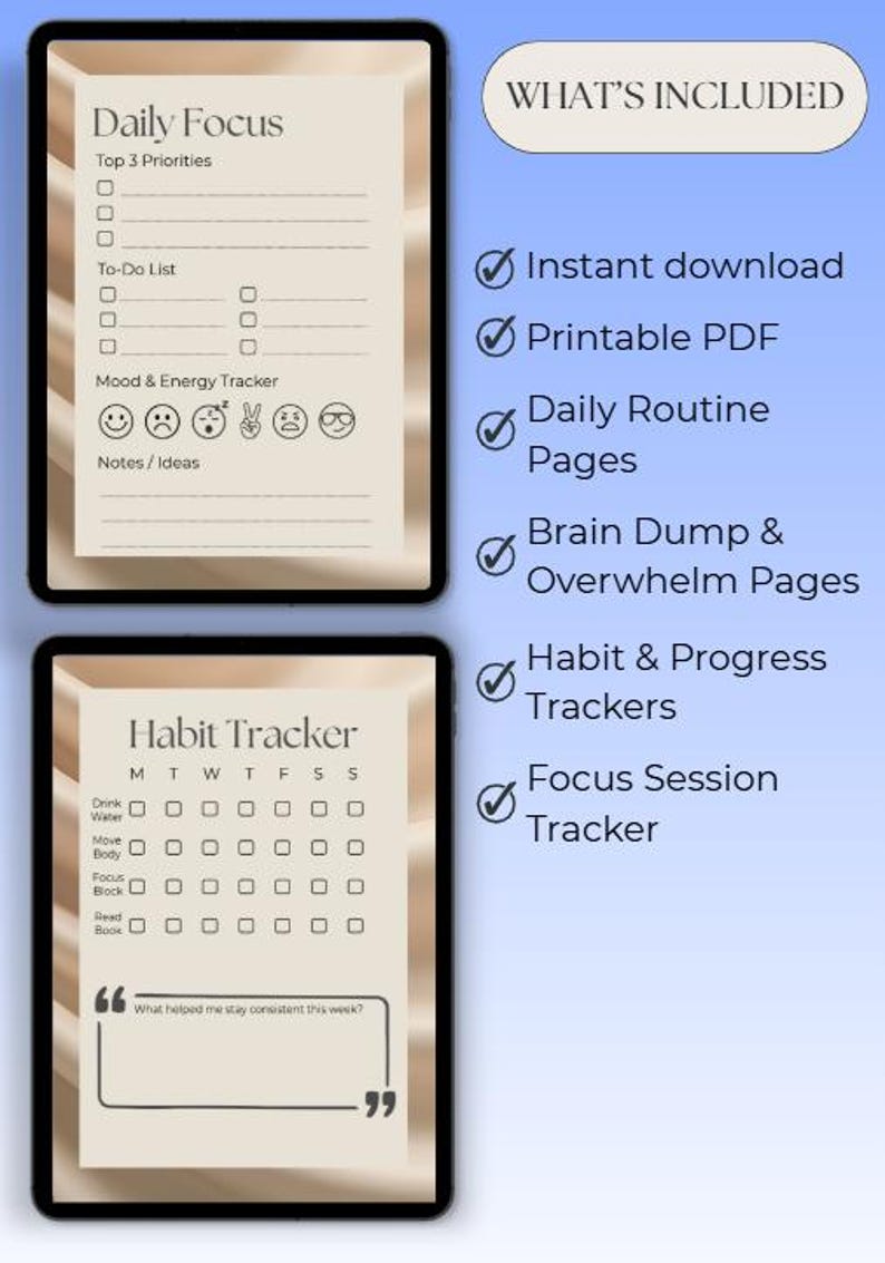 ADHD Life Planner | Printable ADHD Planner PDF | Daily Routine and ...