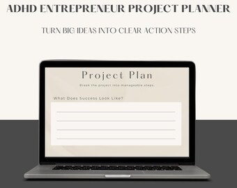ADHD Project Planner Printable | Entrepreneur Project Planning Worksheet | Small Business Productivity Planner | Digital PDF Download