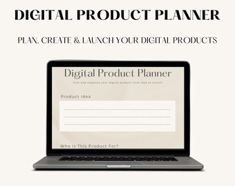 Digital Product Planner Printable | Product Creation Planner | Digital Product Launch Planner | Small Business Product Planning PDF