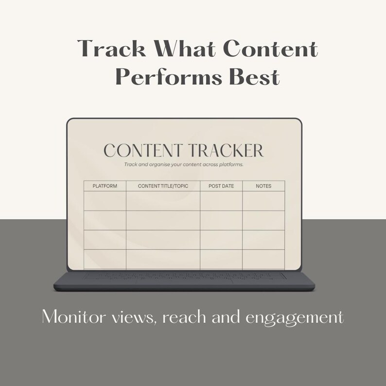 Small Business Content Tracker Printable | Social Media Post Tracker ...