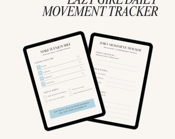 Daily Movement Tracker Printable | Habit Tracker PDF, Wellness Routine Planner, Fitness & Self Care Checklist, Simple Daily Tracker