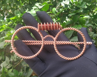Tensor Ring Handmade Copper Glasses | Tensor Glasses Set with Natural Red Agate | Inspired by Sacred Geometry | 144 MHz & 177 MHz | Gift Box