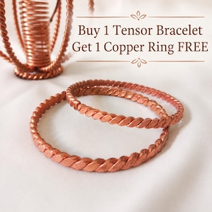 Pure Copper Tensor Bracelet | Handmade Custom Wrist Size & Frequency | Copper Meditation Tool | Reiki and Sacred Geometry Jewelry