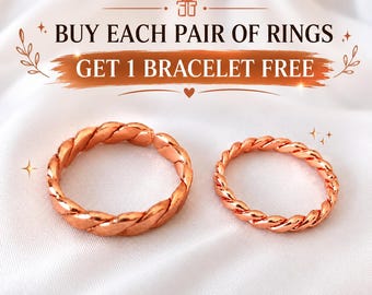 Tensor Ring: Sacred Cubit Copper Energy Circle - 144Hz, Sacred Geometry Meditation Ring | Free Gift Box