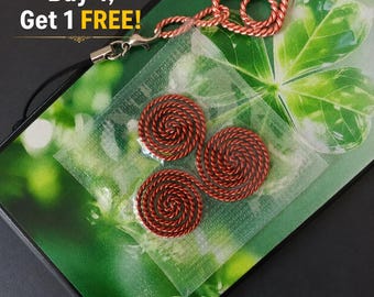 Pure Copper Triskelion Phone Insert, Heddeka Sacred Geometry Symbol, Celtic Copper Disc, Copper  Spiritual Gift