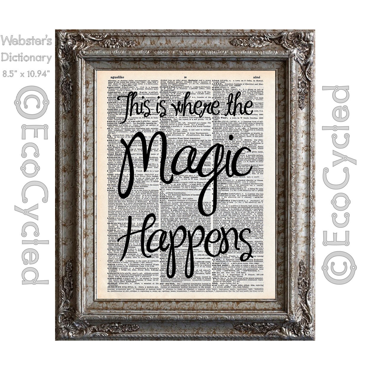 This is Where the Magic Happens Inspirational Quote on Vintage Etsy
