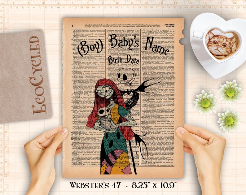 Nightmare Before Christmas Baby Boy Custom Birth Announcement | Etsy