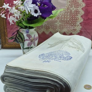 38m Antique Spanish Cotton Fabric Angelinas by Viuda de Jose Tolra - 80cm Wide Rare Barcelona Textile Deadstock Bolt