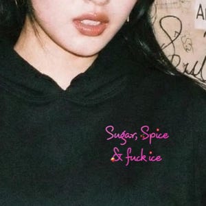 F*ck Ice Embroidered Sweatshirt with embroidered sleeve patch, Abolish Ice Sweater, FDT, No Human Is Illegal, Anti Maga Unisex Embroidery