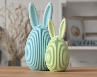 Modern Easter egg with ears – Minimalist spring decoration – Neon Easter egg