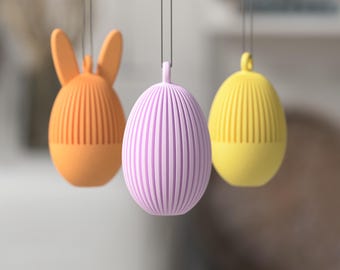 Colorful Easter ornaments - cute Easter decorations for the Easter tree - Scandinavian-style Easter egg ornaments - pastel - neon