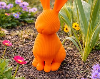 Modern Easter bunny for the garden | Minimalist neon Easter decorations | Spring gift idea | Neon garden decorations - Spring decorations for outdoors
