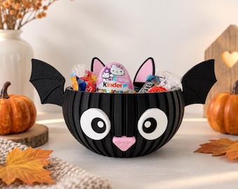 Bat Snack Bowl | Bat Bowl | Snack Bowl | Halloween Decoration | Halloween Party | Gift - Autumn Decoration