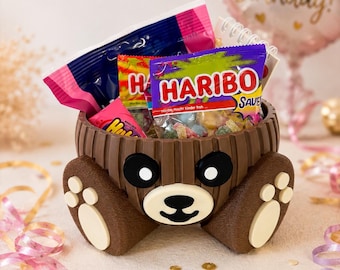 3D Printed Bear Bowl | Bear Basket | Teddy Bear Bowl | Bear Gift Basket | Children's Birthday Party | Gift for Kids | Candy Storage