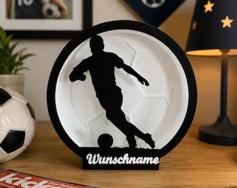 Personalized Football Lamp | Football Gift World Cup 2026 | Custom Football Lamp | Gift for Kids Football Fans | Football Night Light