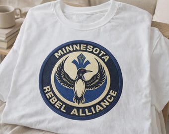 Minnesota Rebel Alliance politiek T-shirt, MN Loon Bird Protest grafisch shirt, Resistance-T-shirt, vintage grafische adelaar, Minnesota Pride Gift