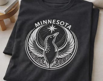 Minnesota Rebel Alliance politiek shirt, MN Loon Bird Protest Graphic Tee, wit ontwerp, natuurgeest cadeau, Boho Witchy uniseks shirt